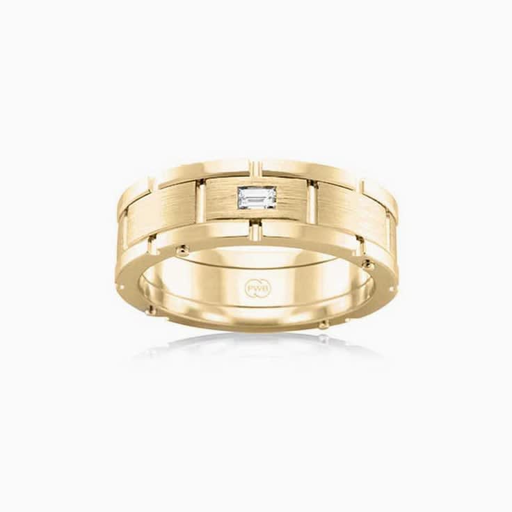 Baguette Diamond mens ring J4004