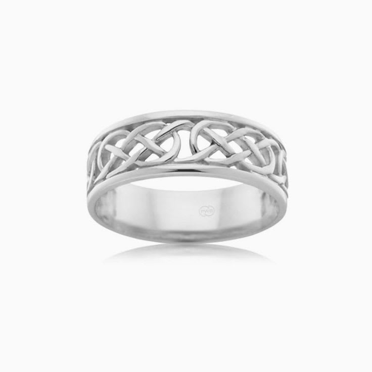 Mesh Pattern Mens Wedding Ring J2650