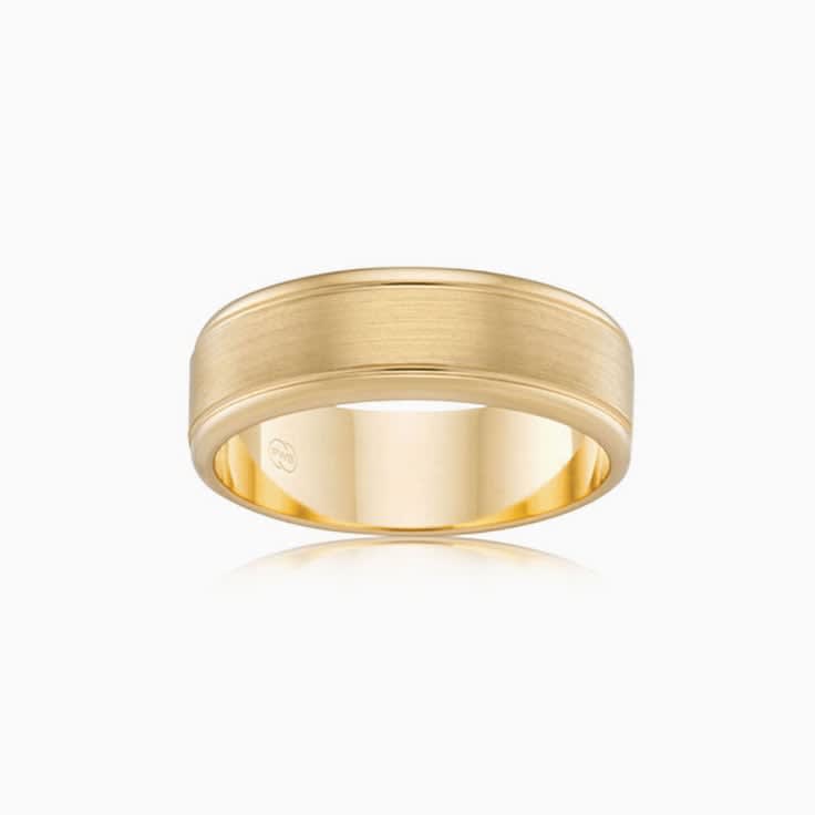 Plain Mens Ring Yellow Gold