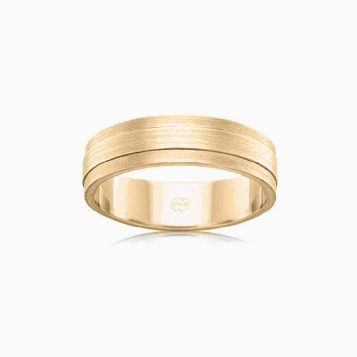 Matt finish Mens Wedding ring F3621
