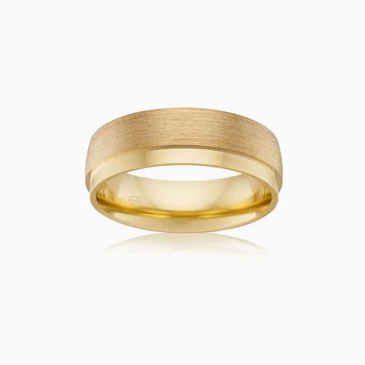 Side Step Mens wedding ring HR3689