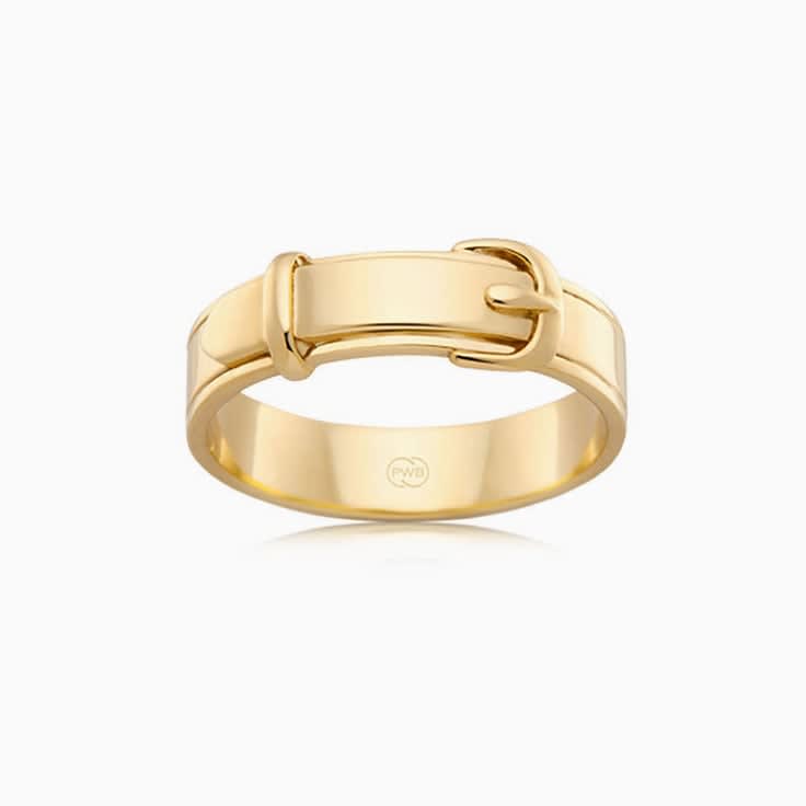 Buckle mens Wedding ring