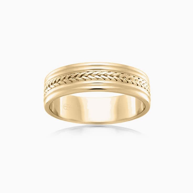 Centre Platted Mens Ring J1139