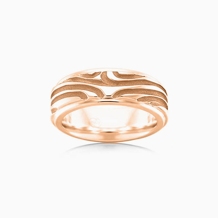 Carved Mens Wedding ring J4056
