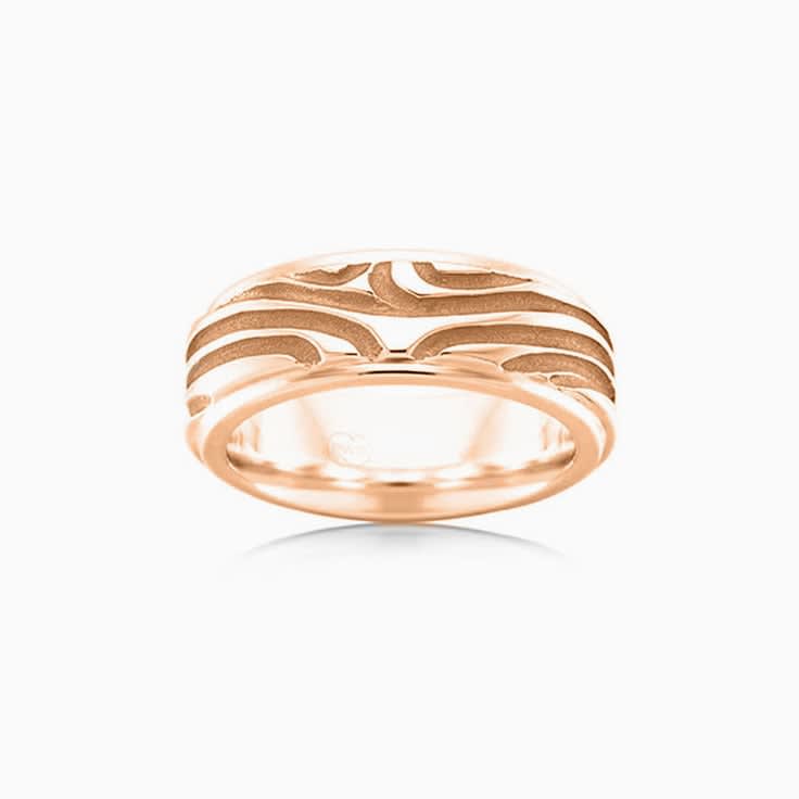 Carved Mens Wedding ring J4056
