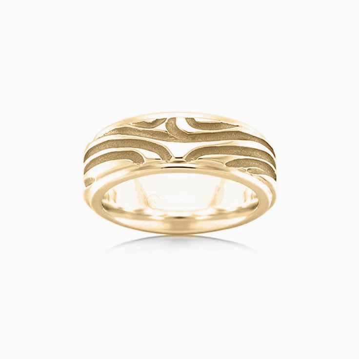 Carved Mens Wedding ring J4056