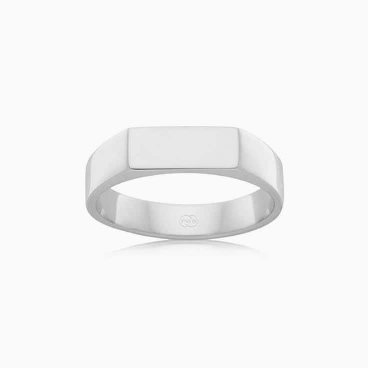 Rectangular Mens Signet Band