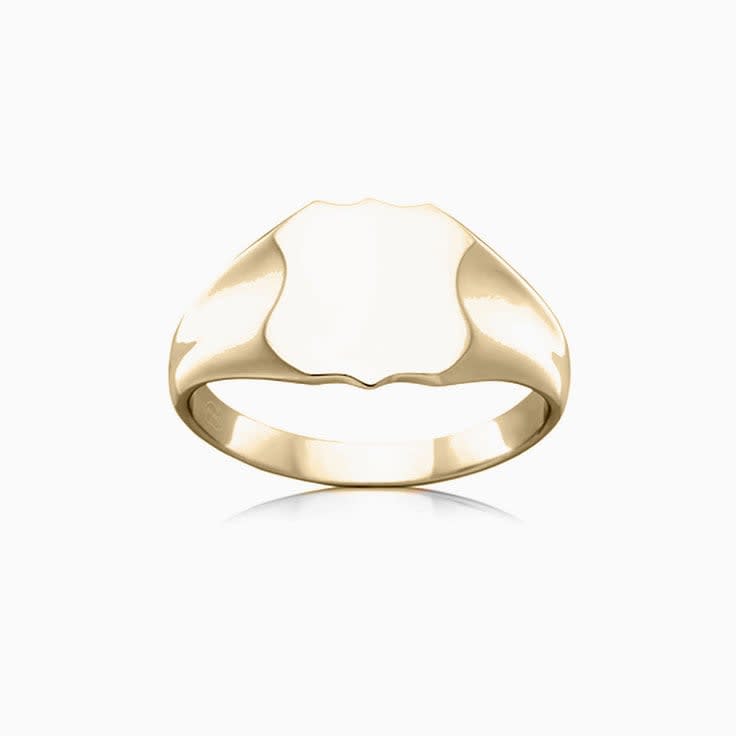 Classic Curvy Signet Wedding Ring