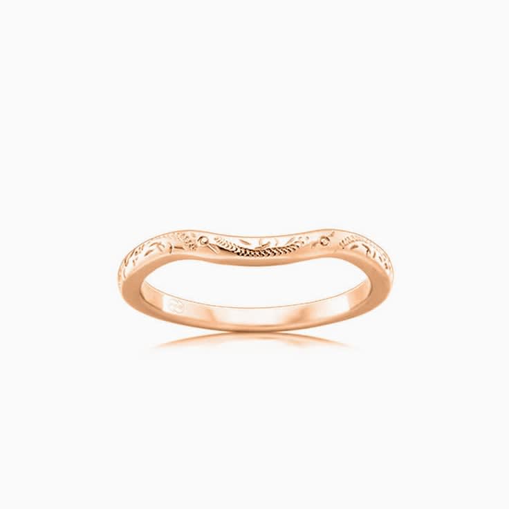 Carved Ladies wedding ring J4116