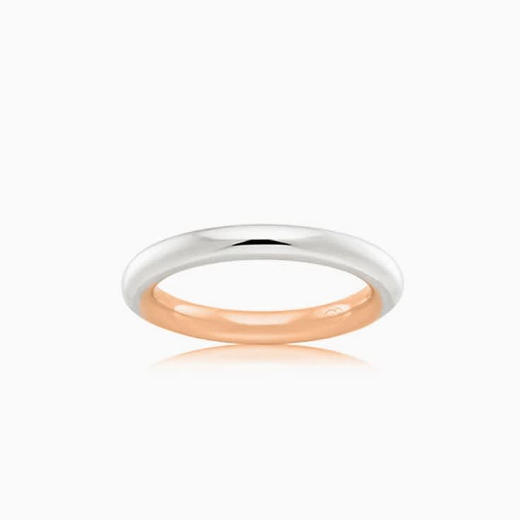 Two tone ladies wedding ring 2T3701