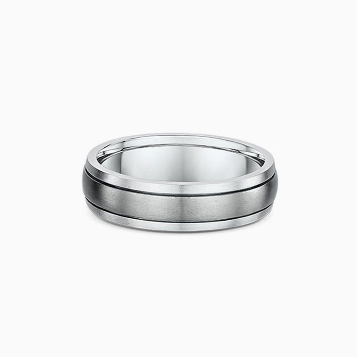 Mens Matte Wedding Band