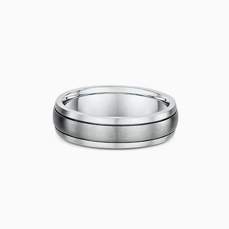 Mens Matte Wedding Band