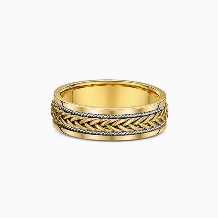 Flawless Braided Mens Wedding Band