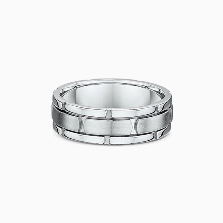 Mens Carved Wedding Band