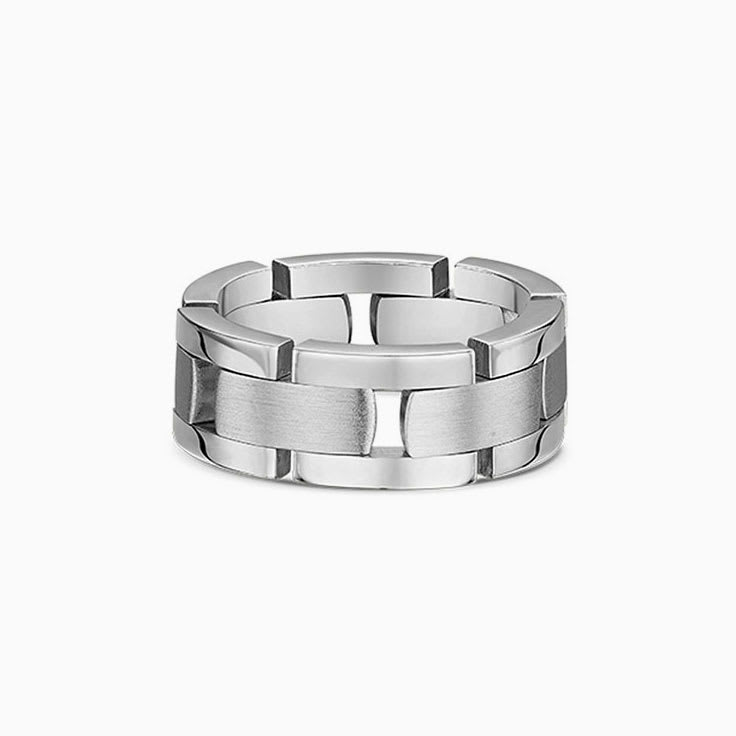 Chain Link Mens Wedding Ring