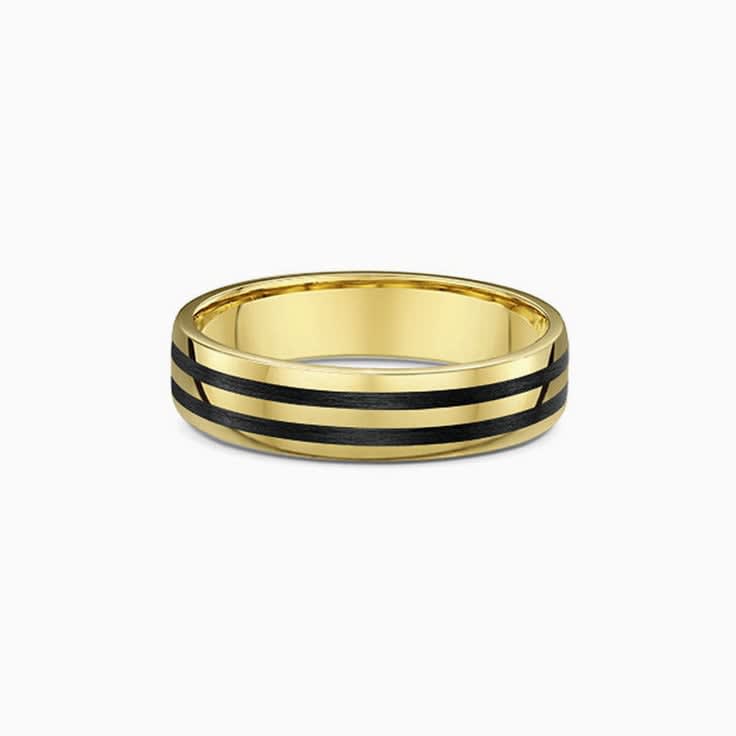 Gold and Carbon Fibre ring 583B00