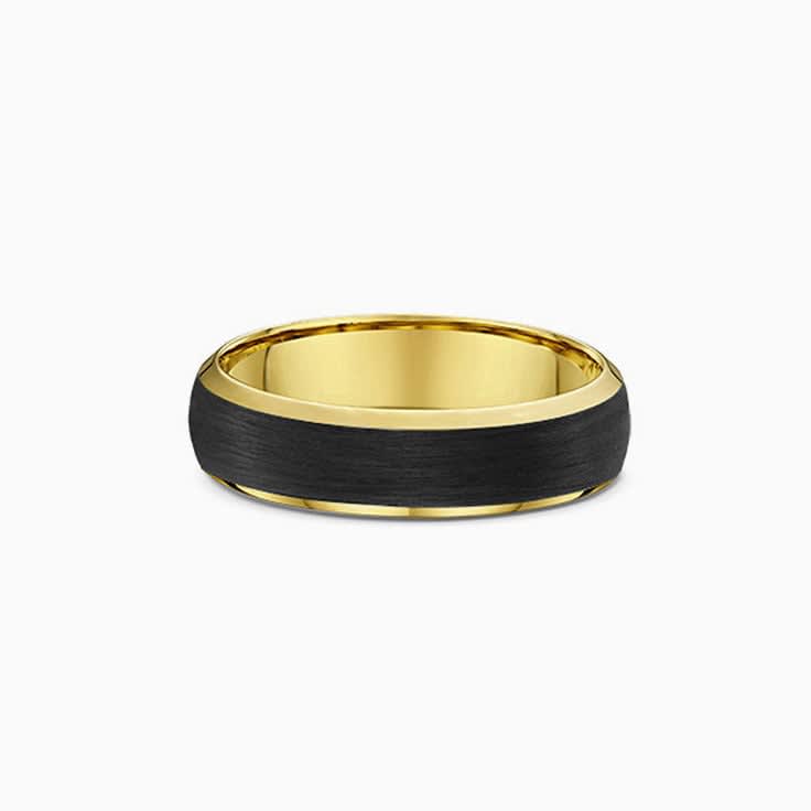 Centre Carbon Fibre Mens Ring 631B03