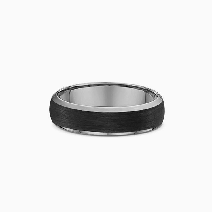 Centre Carbon Fibre Mens Ring 631B03