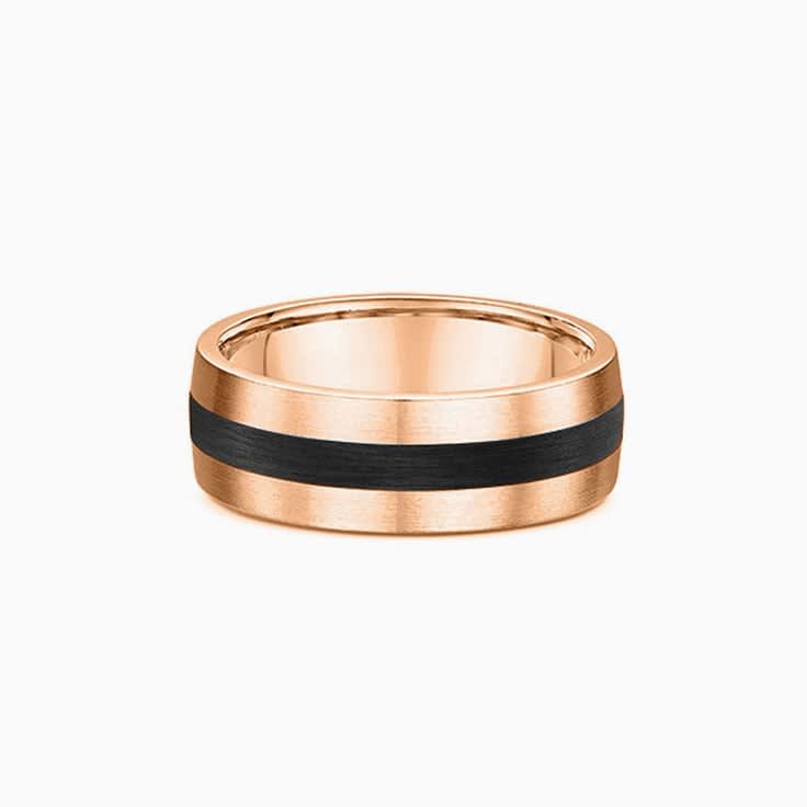Centre carbon fibre mens ring 816A04