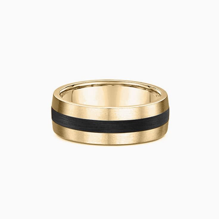 Centre carbon fibre mens ring 816A04