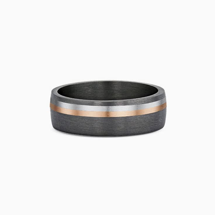 Gold and Tantalum wedding ring 649A01