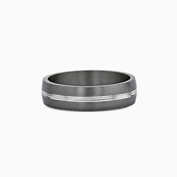 Gold grooved Tantalum ring 733B00