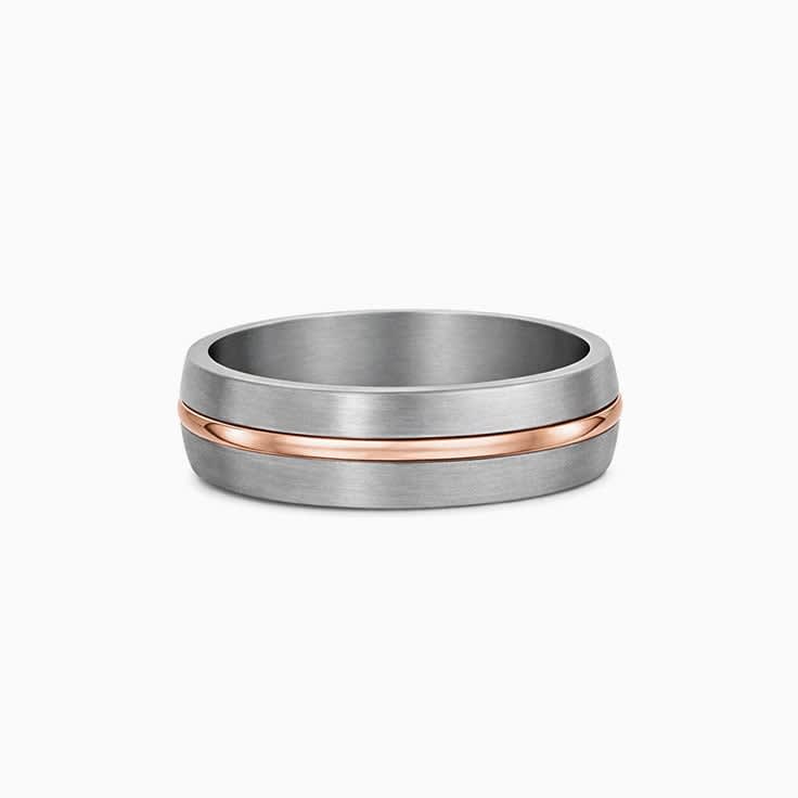 Gold grooved Tantalum ring 782A04