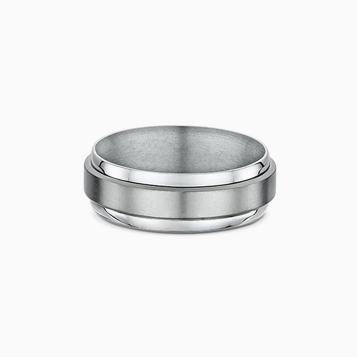 Titanium and gold mens ring 7225T00