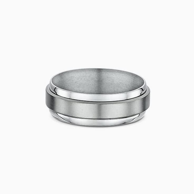 Titanium and gold mens ring 7225T00