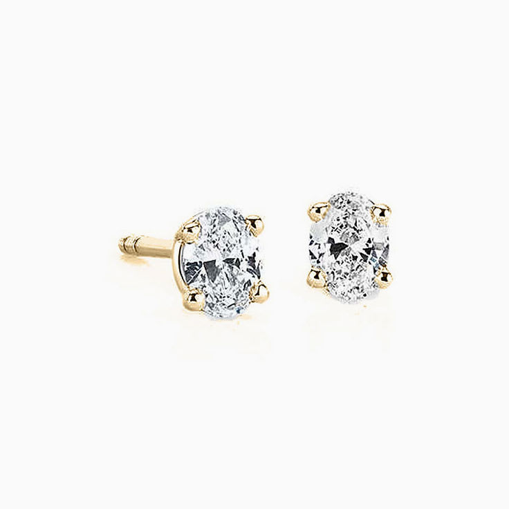 1 carat Oval diamond studs