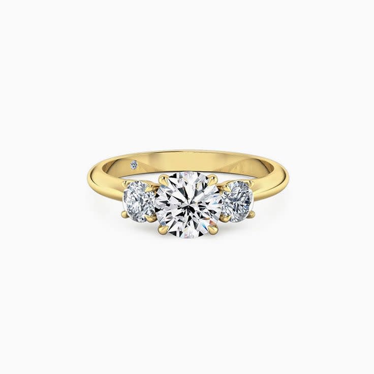 Round Brilliant Cut In a trilogy setting  Engagement Ring