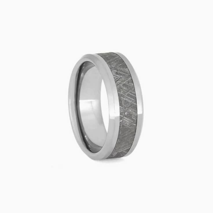 Gibeon Meteorite Band in Titanium 1159