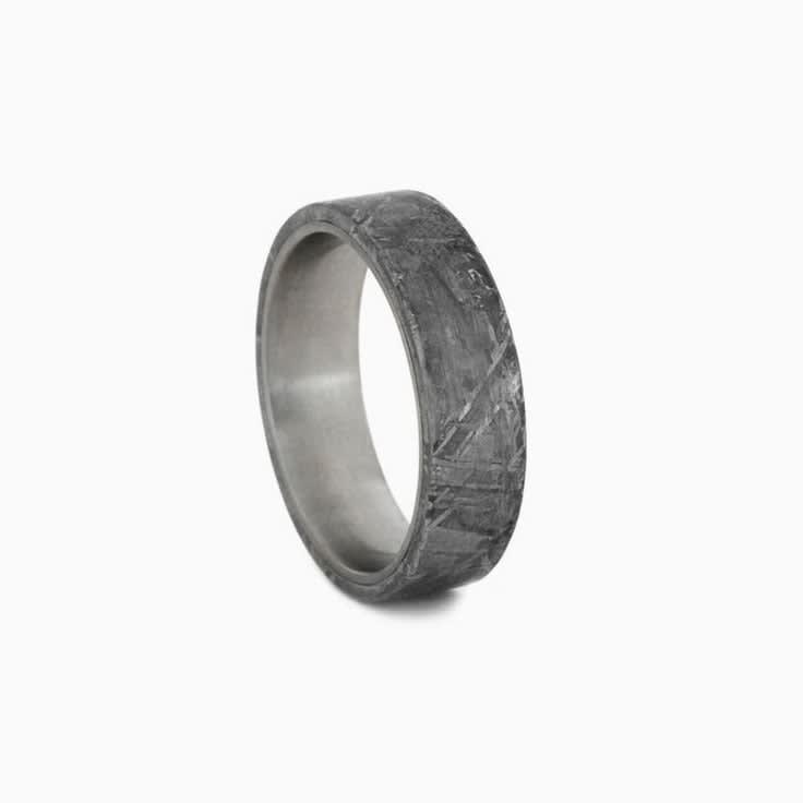 Titanium With Gibeon Meteorite Overlay