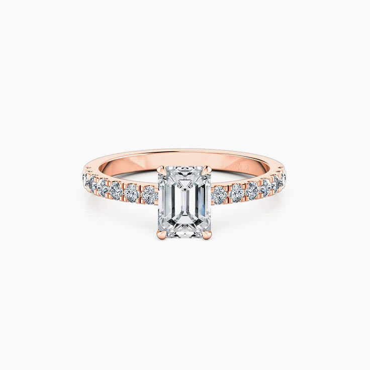 Lab grown emerald cut diamond