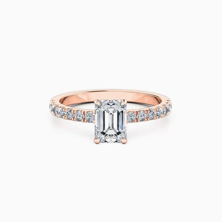 Lab grown emerald cut diamond