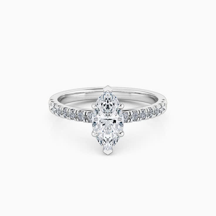 2 carat marquise cut lab grown diamond