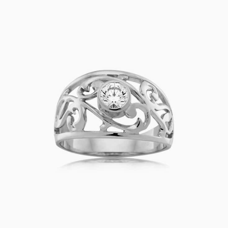 Drop set diamond dress ring J1939