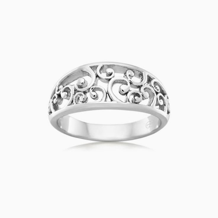 Patterned womens ring J3674