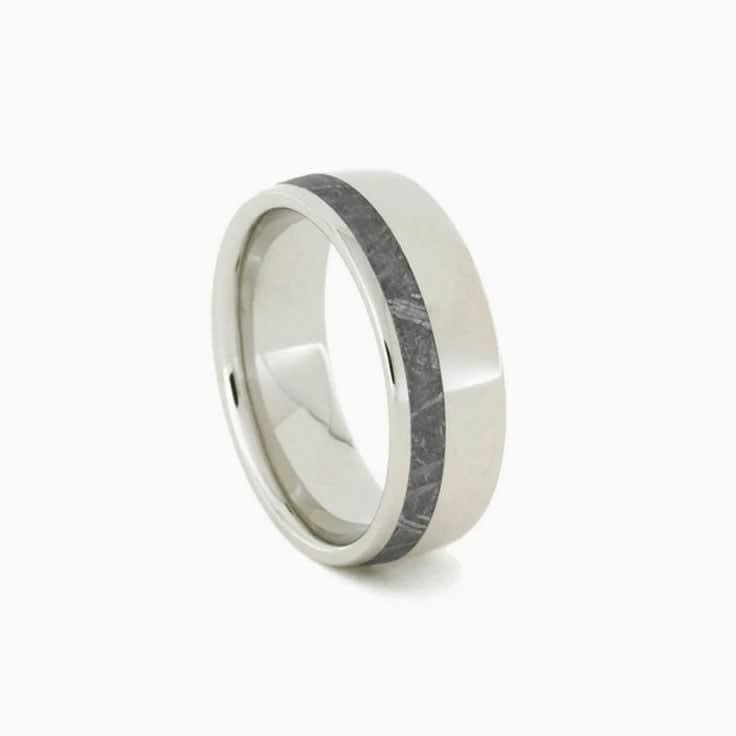 Meteorite and platinum band