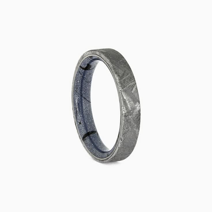 Mens Overlay Meteorite ring
