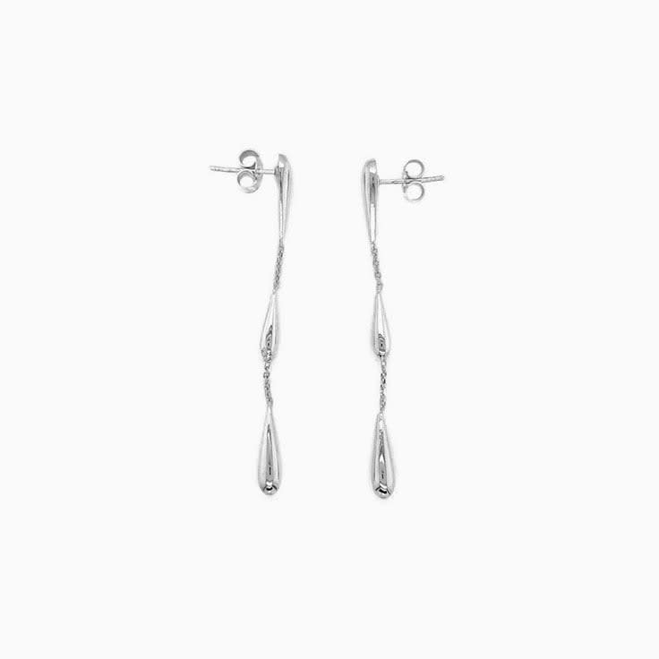 Teardrop gold earrings C169