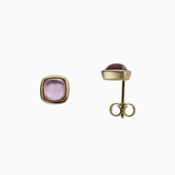 Cabochon amethyst studs