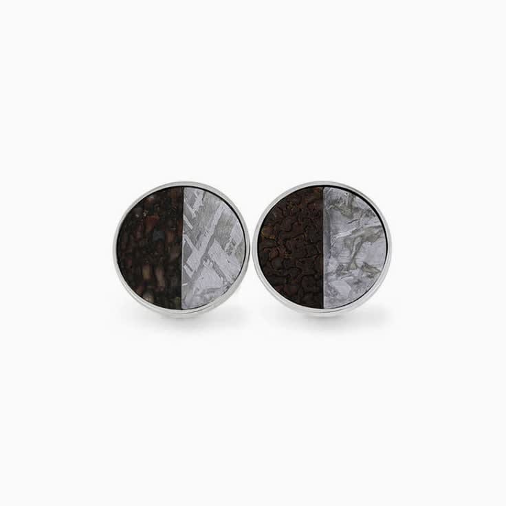 Meteorite and Dino bone cuffkinks