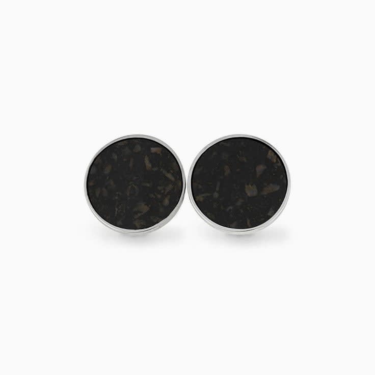 crushed dinosaur bone cufflinks