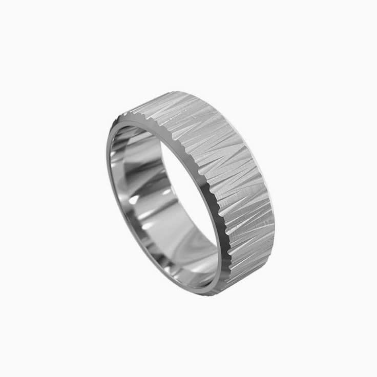 Carved mens band 5064