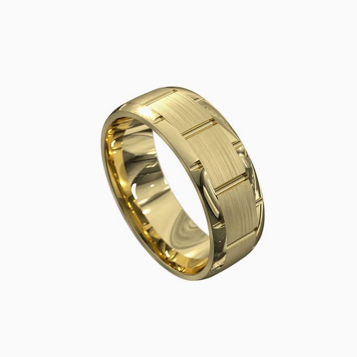 Two Tone Wedding Band for Men