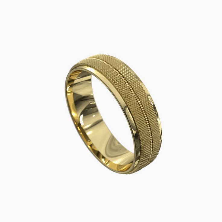 Carved wedding ring 6044