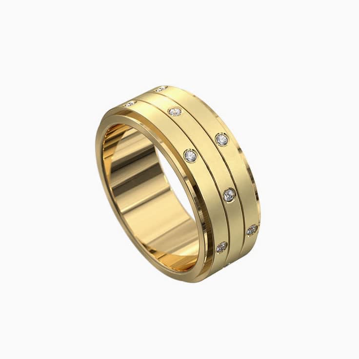 Diamond mens ring 7015