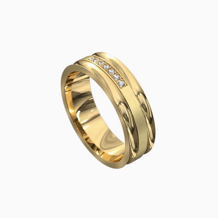 Diamond set wedding ring 7061