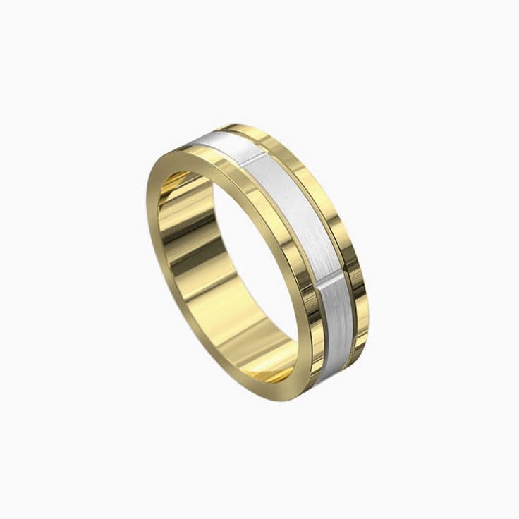 Grooved Mens ring 5024